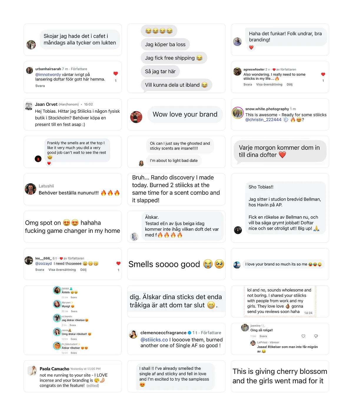 Customer DM screenshots